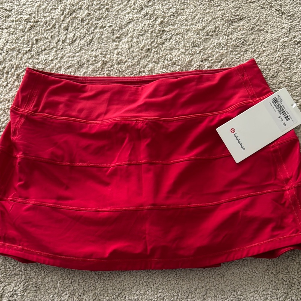 Lululemon Red Pace Rival Athletic Skort